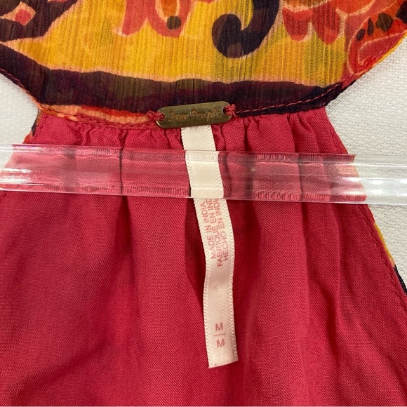 Free People Strawberry Meadow Combo Soft Flowy Boho Festival Top Medium - Picture 6 of 11
